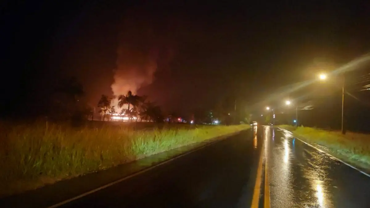 Centro de eventos Sítio Maria Rosa é atingido por incêndio