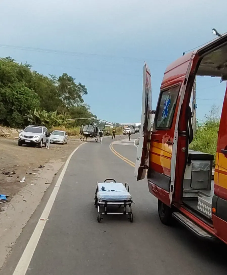 Saer/Sarasul atende acidente de trânsito entre duas motos em Nova Veneza