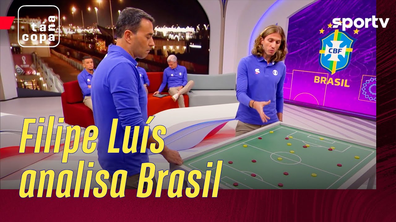 FILIPE LUÍS FAZ ANÁLISE TÁTICA DE COMO BRASIL VAI JOGAR CONTRA SÉRVIA | Seleção sportv | sportv