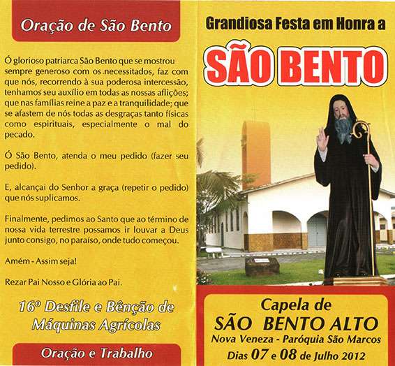 Festa em São Bento Alto neste final de semana