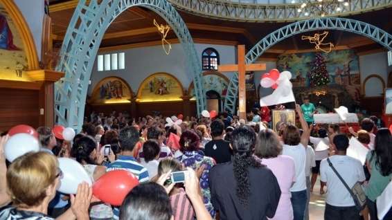 Prefeito e vice acompanham passagem da Cruz Peregrina em Nova Veneza 10 Prefeito e vice acompanham passagem da Cruz Peregrina em Nova Veneza