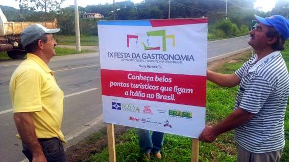 Nova Veneza reforça sinalização para 9ª Festa da Gastronomia