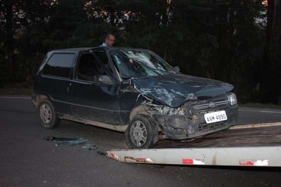 Mais um acidente por conta da má sinalização no trevo entre SC-447 e 446 em Nova Veneza