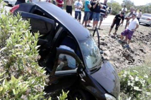 Motorista fica em estado grave após sair da pista e cair em uma vala na NVA-150