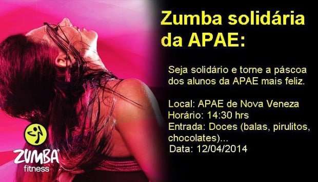 Apae de Nova Veneza recebe Zumba Solidária