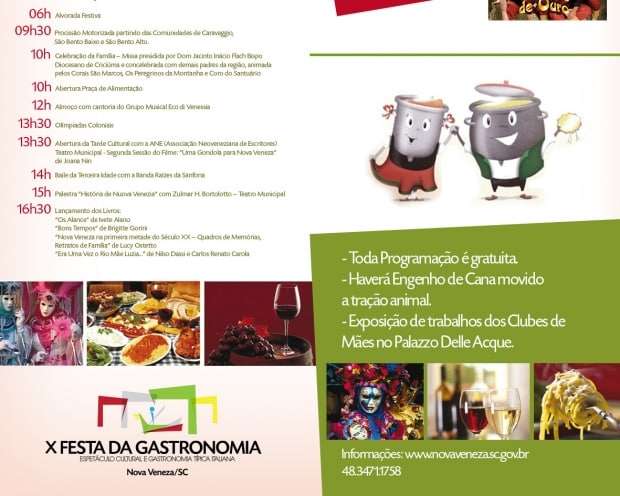 Confira programação completa da Festa da Gastronomia 2014