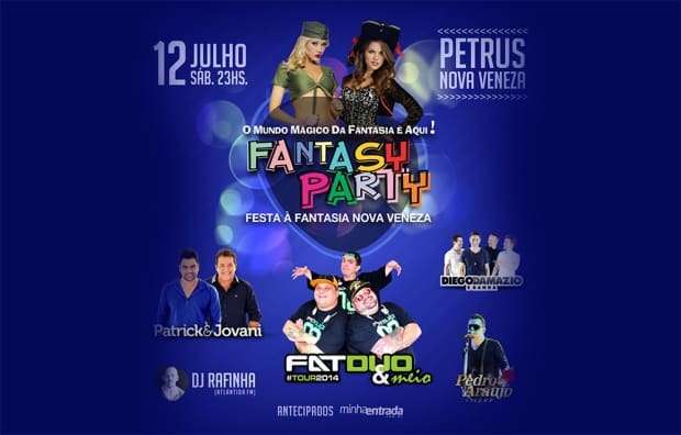 Fantasy Party será no próximo dia 12, compre aqui seu ingresso