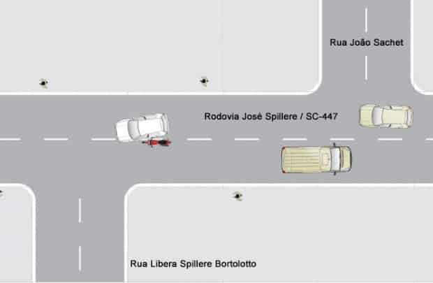No Caravaggio Honda 150 Bros colide em Peugeot 308 2 No Caravaggio Honda 150 Bros colide em Peugeot 308