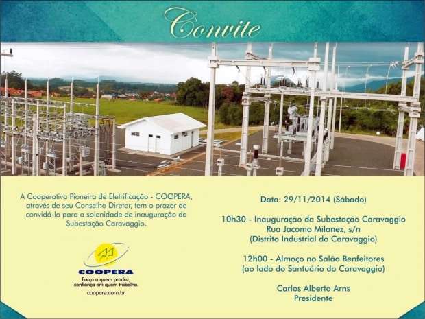 Nova Subestação da Coopera vai melhorar qualidade de energia do Caravaggio