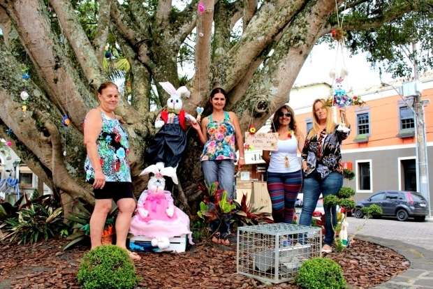 Nova Veneza ganha decoração de Páscoa