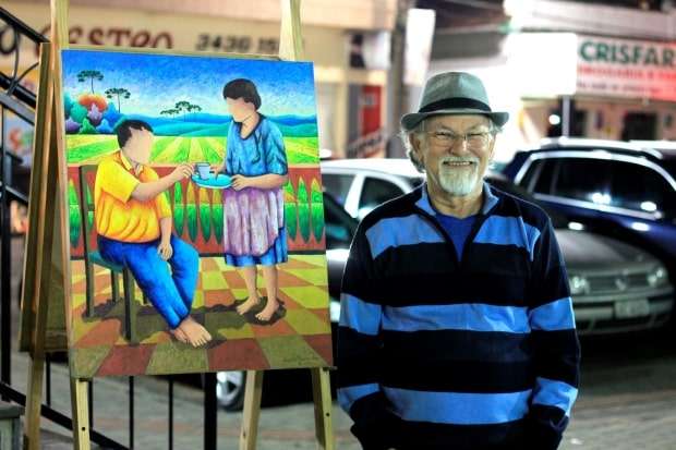 Obras do artista plástico Jerci Maccari em exposição na praça Humberto Bortoluzzi 1 Obras do artista plástico Jerci Maccari em exposição na praça Humberto Bortoluzzi