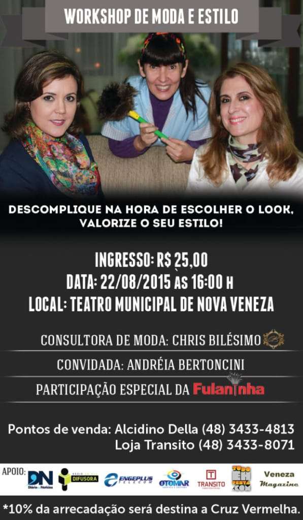 Workshop dará dicas de moda e estilo em Nova Veneza