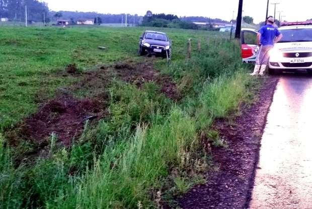 Saída de pista é registrada na rodovia NVA-150