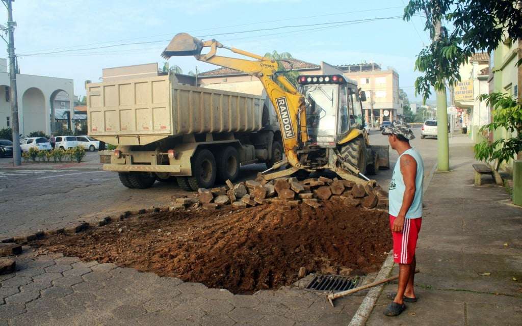 Nova pavimentação muda trânsito em Nova Veneza 1 Nova pavimentação muda trânsito em Nova Veneza