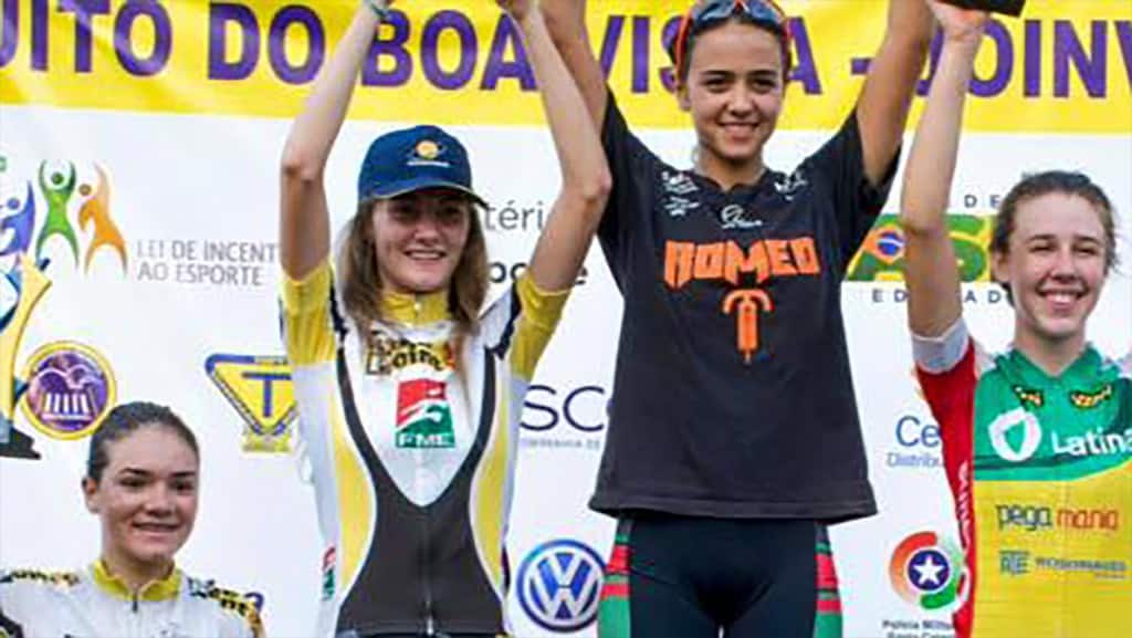 Ciclista neoveneziana é vice-campeã em competição no norte catarinense