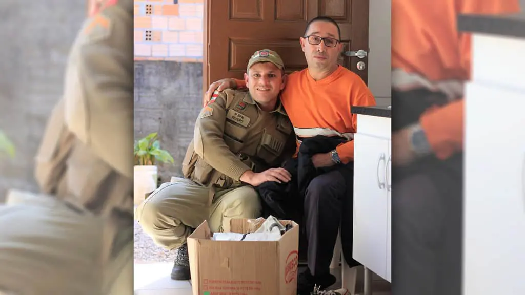 Polícia Militar de Nova Veneza inicia distribuição de donativos da Campanha do Agasalho