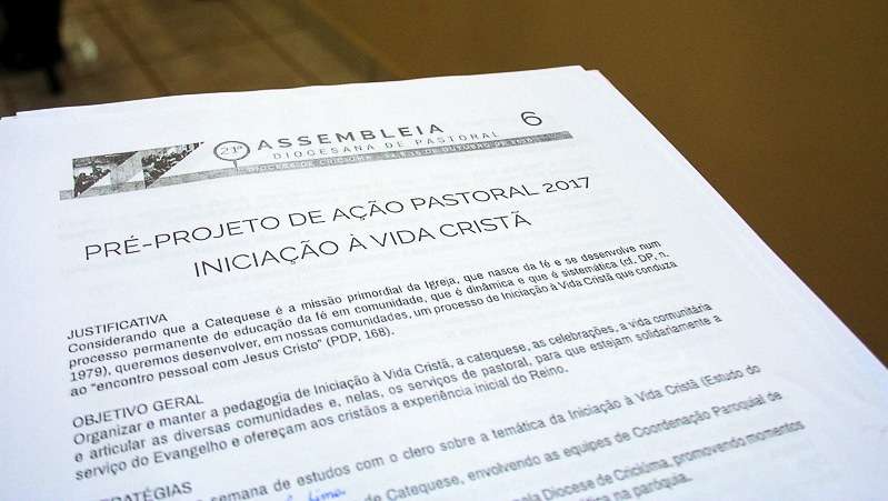 Assembleia Diocesana elege Iniciação à Vida Cristã como prioridade para 2017 1 Assembleia Diocesana elege Iniciação à Vida Cristã como prioridade para 2017