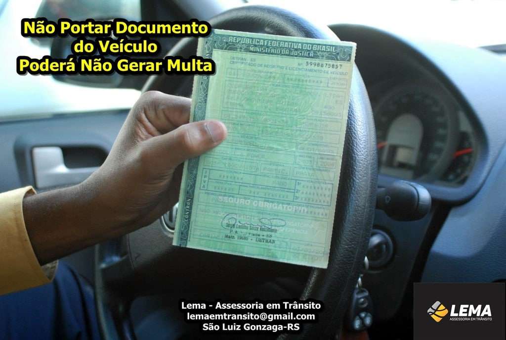 Não portar documento do veículo poderá não gerar multa 1 Não portar documento do veículo poderá não gerar multa