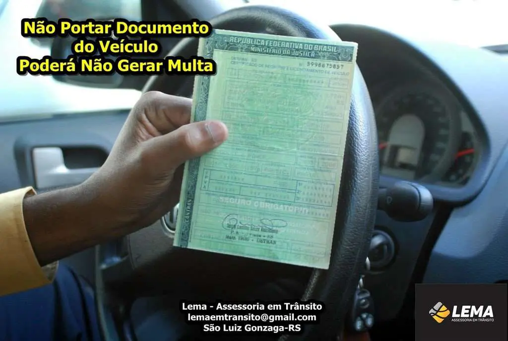 Não portar documento do veículo poderá não gerar multa
