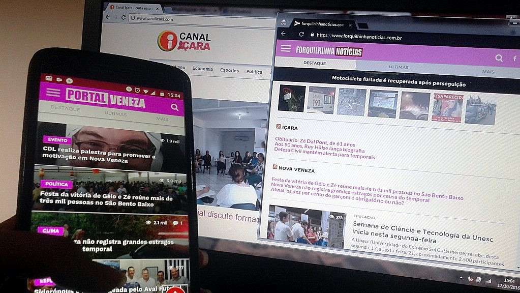 Integração traz ao Portal Veneza informações, também, de Forquilhinha e Içara 1 Integração traz ao Portal Veneza informações, também, de Forquilhinha e Içara
