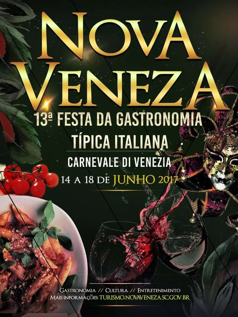 Programação da Festa da Gastronomia Típica Italiana 2017