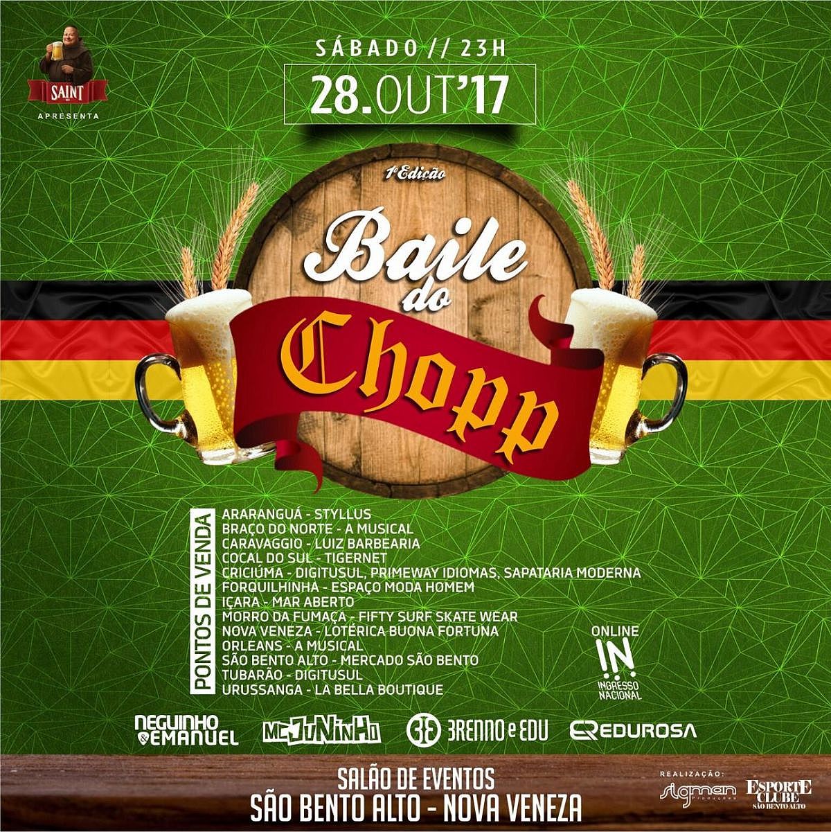 Nova Veneza recebe o 1º Baile do Chopp