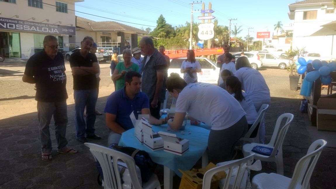 Homens participam das ações do Dia de D do Novembro Azul em Nova Veneza 7 Dia D Sao Bento