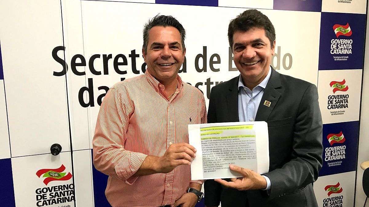 Vampiro lança edital para construir alça no Anel Viário de Criciúma. investimento de R$ 1.226.867,39