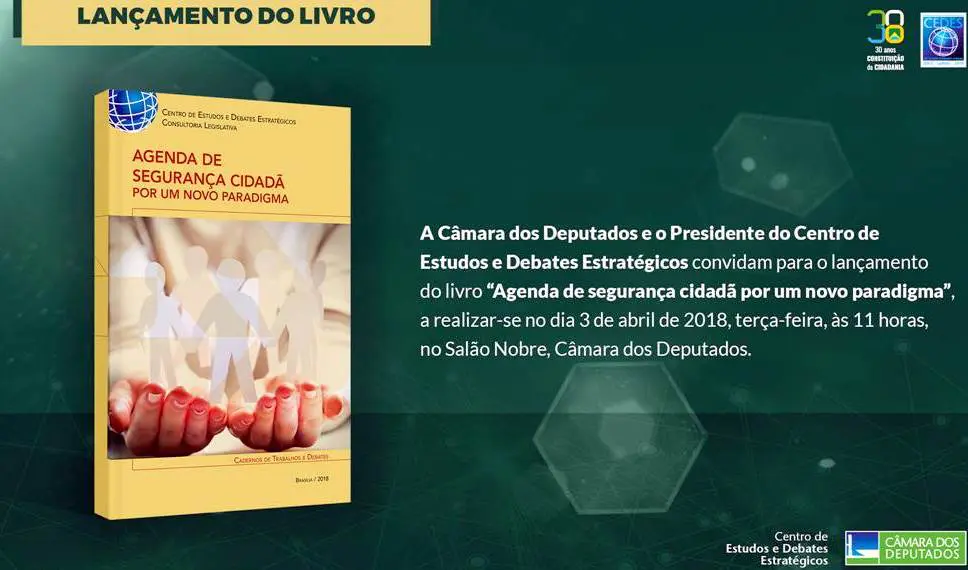 Ronaldo Benedet lança livro pela Câmara dos Deputados sobre Segurança Pública
