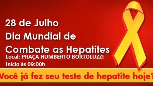 Profissionais da saúde de Nova Veneza realizam ações para marcar o Dia Mundial de Luta contra Hepatites Virais