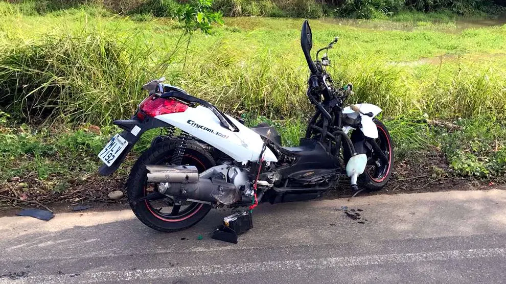 Motociclista fica ferido em grave acidente no São Bento Baixo