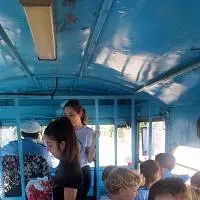 Trem Animado passeia com criançada pelas ruas de Nova Veneza