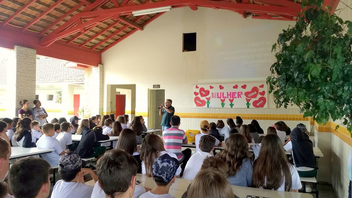Preservação da água: alerta é levado para alunos de Nova Veneza