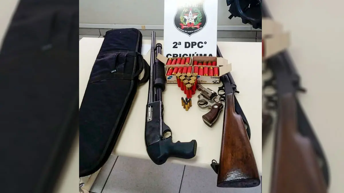 Com apoio de policiais civis de Nova Veneza, armas são apreendidas no São Defende