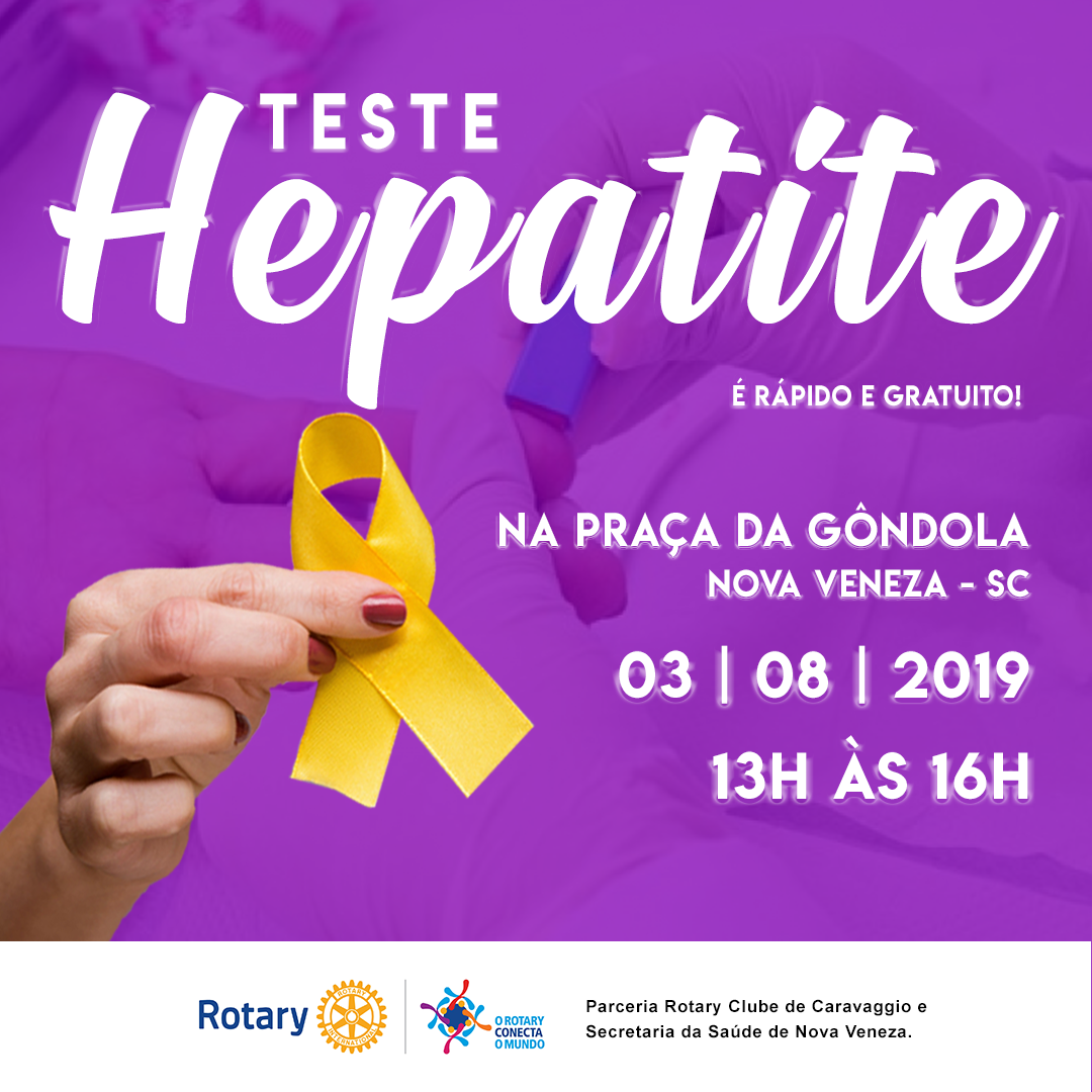 Rotary Clube de Caravaggio realiza testes rápidos de hepatites virais no próximo sábado