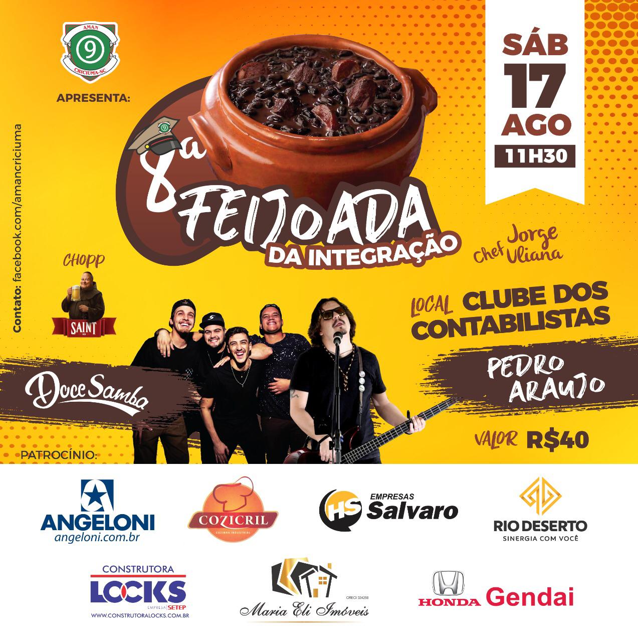 Associação dos Militares e Amigos do 9º Batalhão promove a 8ª Feijoada da Integração