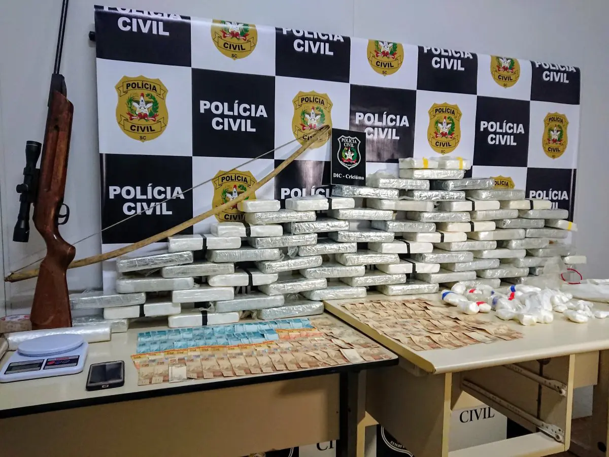 Polícia Civil apreende mais de 65kg de cocaína pura em Nova Veneza