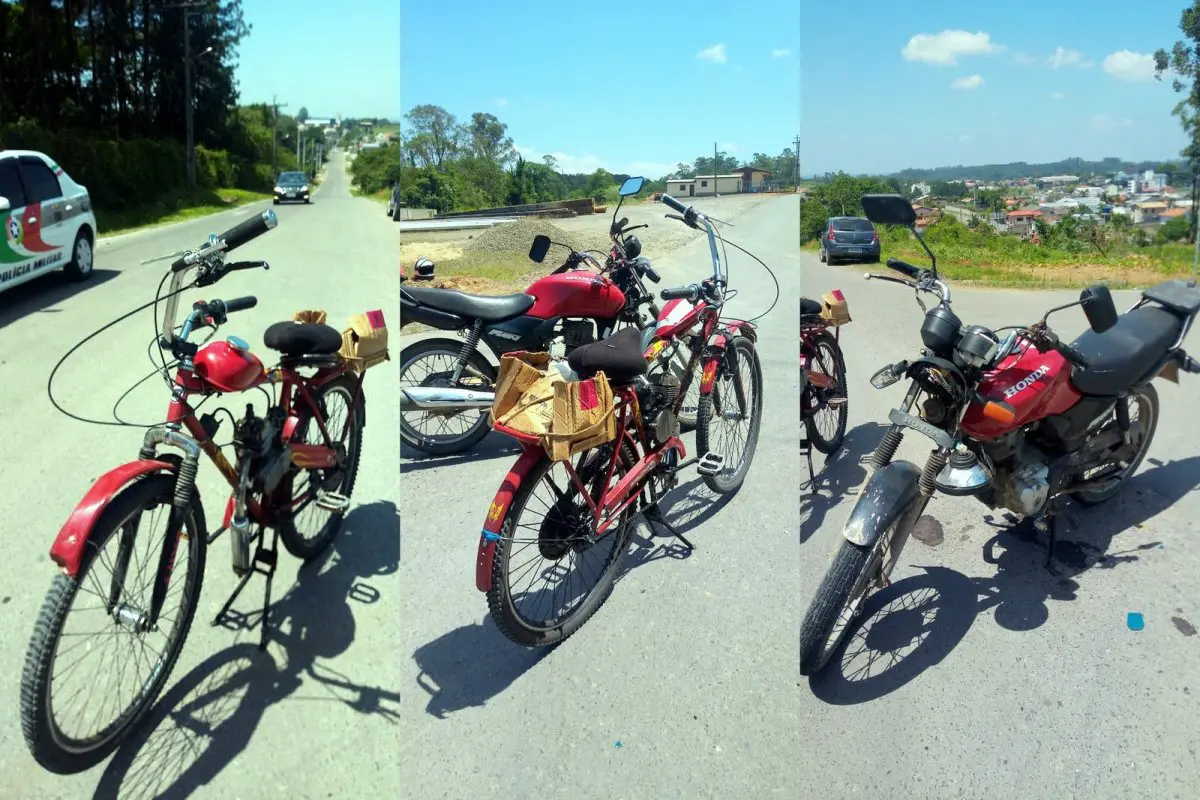 Colisão entre moto e bicicleta é registrada no distrito de Caravaggio