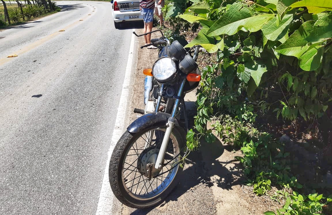 Acidente motocicleta rodovia Lírio Rosso