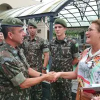 Novos militares do 28º GAC visitam Nova Veneza