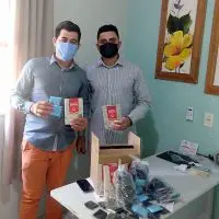 Em Nova Veneza igreja Assembleia de Deus promove distribuição de máscaras e cestas básicas