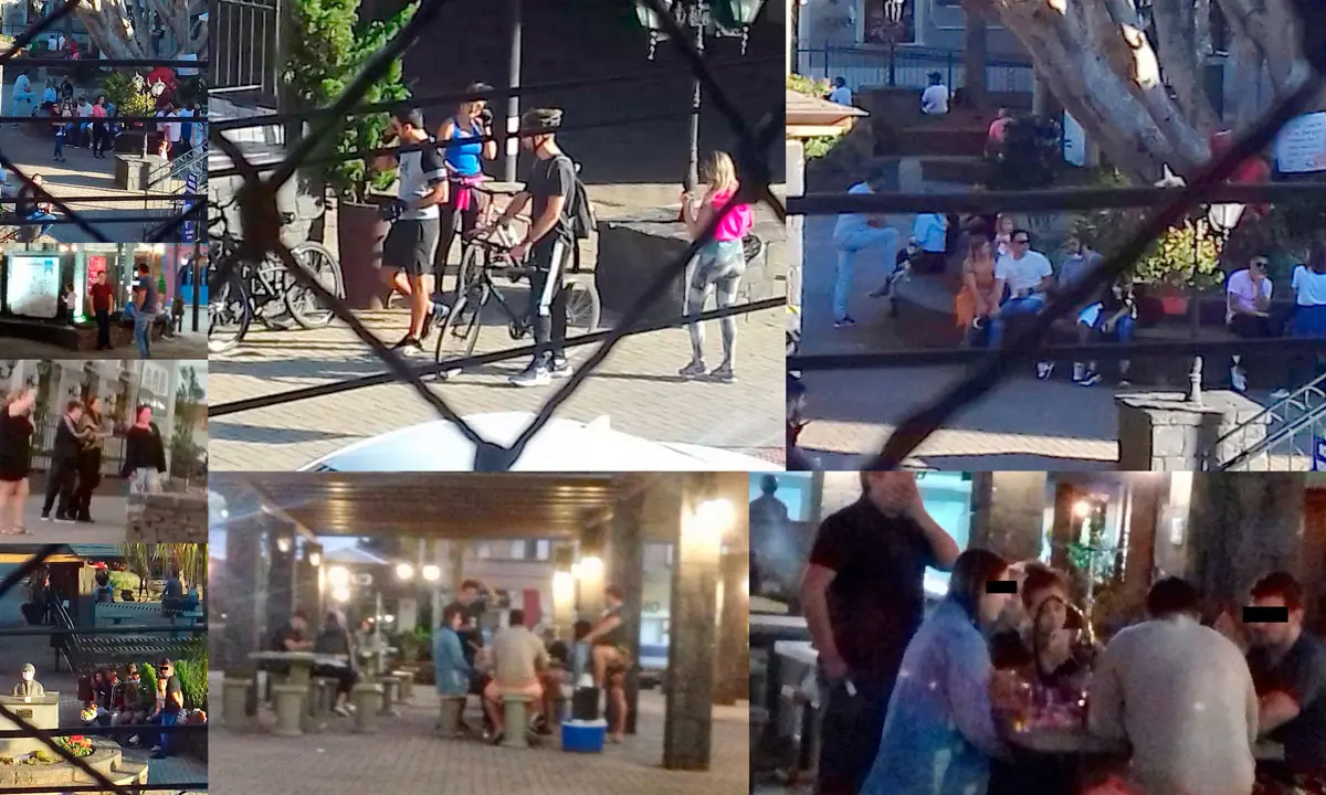 Turistas causam aglomerações na praça central e moradores de Nova Veneza reclamam