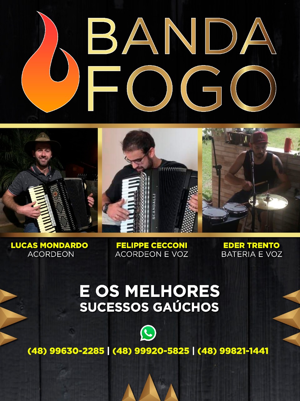 Banda Fogo promove live solidária nesta sexta-feira
