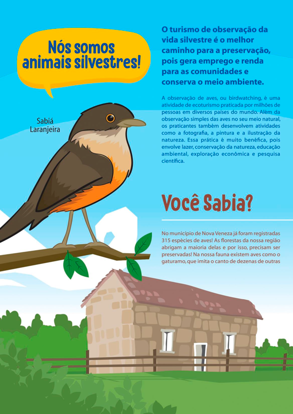 Fundave lança cartilha ambiental ‘Observação de Aves em Nova Veneza’