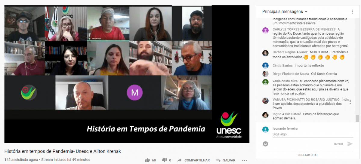 Ailton Alves Lacerda Krenak compartilha ensinamentos em roda de conversa na Unesc