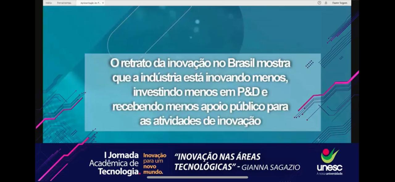 Jornada Acadêmica de Tecnologia da Unesc: Conferencista mostra, em dados, a importância do investimento em pesquisa para o desenvolvimento das nações 2 Jornada Acadêmica de Tecnologia da Unesc: Conferencista mostra, em dados, a importância do investimento em pesquisa para o desenvolvimento das nações