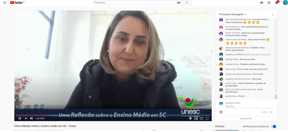 Evento virtual promovido pela Unesc coloca em destaque a Base Nacional Comum Curricular do Ensino Médio em Santa Catarina