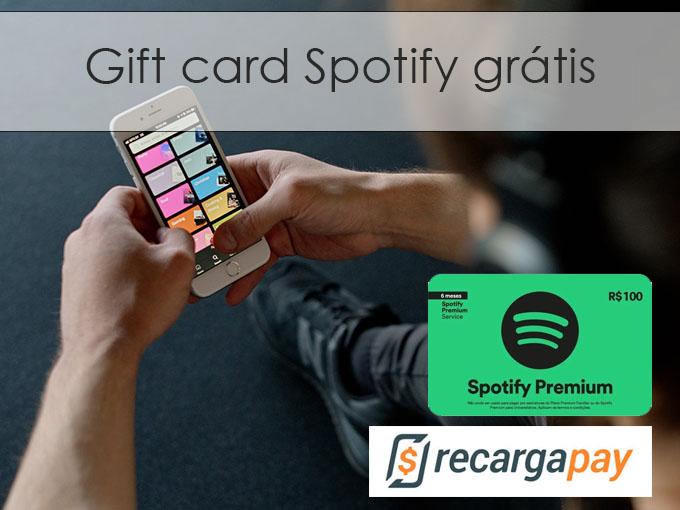 Vales Presente Recarga Pay - Códigos GRÁTIS e até 95% de DESCONTO 5 Gift card spotify grátis