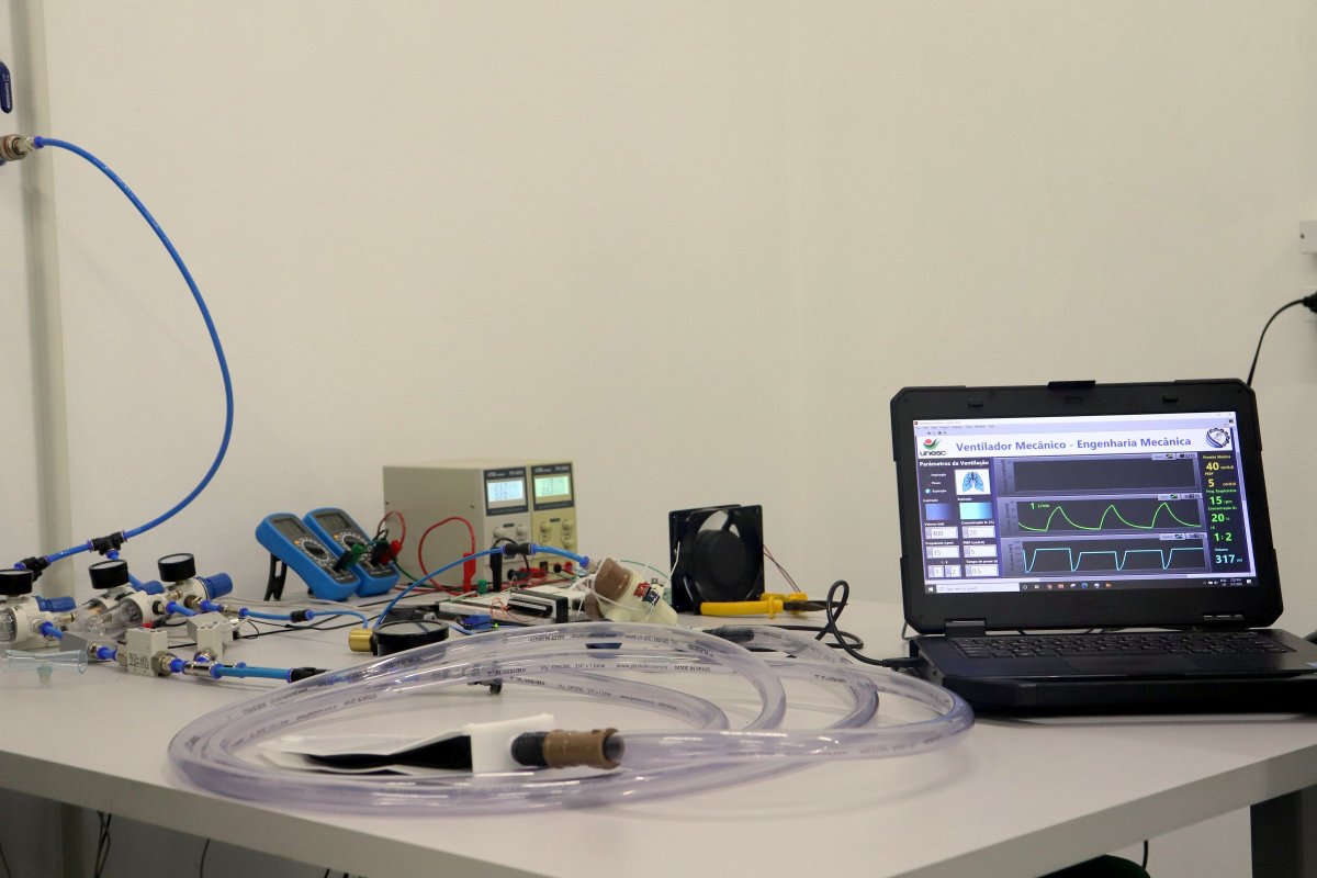 Unesc apresenta modelo inovador e seguro de respirador mecânico para o enfrentamento da Covid-19 1 Unesc apresenta modelo inovador e seguro de respirador mecânico para o enfrentamento da Covid-19