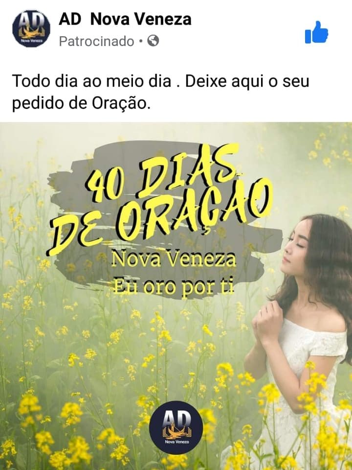 Assembleia de Deus em Nova Veneza realiza a campanha “Nova Veneza, eu oro por ti” 1 Oração